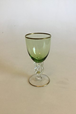 Lyngby Glassworks Seagull Green White Wine Glass without engraving