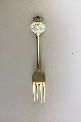 Anton Michelsen Commemorative Fork in gilded Sterling Silver from 1967
