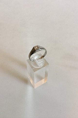 Ring in 14K White Gold with Brilliant