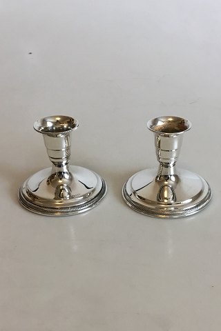 Svend Toxvard A Pair of Candle Holders in Silver