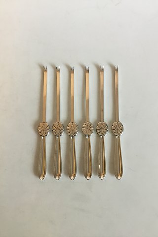Cohr Set of 6 pcs. Lobster Forks in Silver
