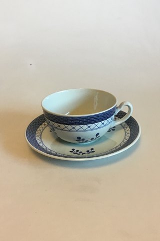 Royal Copenhagen/Aluminia Blue Tranquebar Tea Cup and Saucer No 11/1398