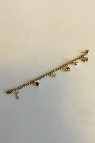 Bismarck Bracelet with Charms in 8K Gold