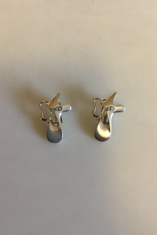 Georg Jensen Sterling Silver Ear Clips No 118