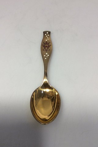 Wedding between Crown Prins Frederik and Mary Donaldson Commemorative Spoon in 
gilded Sterling Silver from Hertz