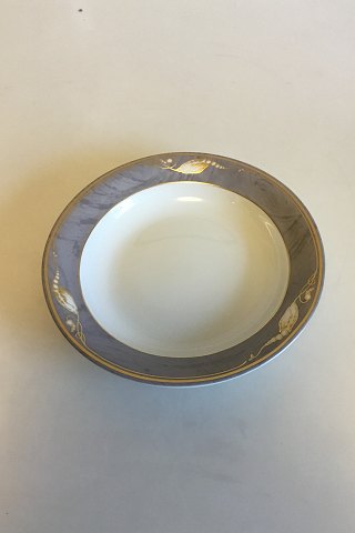 Royal Copenhagen Grey Magnolia Deep plate No 605