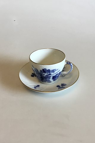 Royal Copenhagen Blue Flower with Gold Coffee Cup and Saucer No 1549