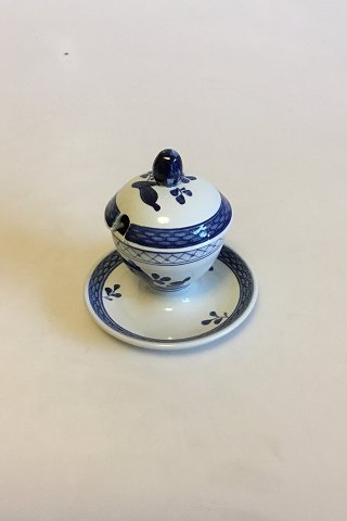 Royal Copenhagen Blue Tranquebar Mustard Jar No. 1010