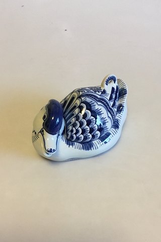 Royal Copenhagen Blue Tranquebar Bonbonniere Duck No 3043/1058