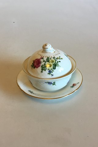 Bing & Grondahl Saxon Flower, Handpainted Butter Bowl with Lid
