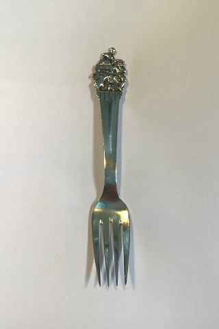 H.C. Andersen Fairy tale Child Fork in Silver. The Swineherd