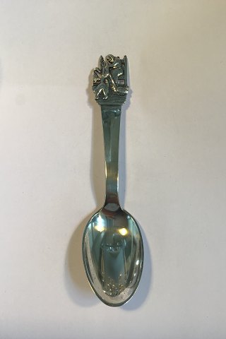 H.C. Andersen Fairy tale Child Spoon in Silver. The Spinning Wheel