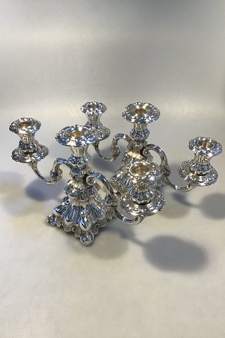 Pair 3-light candelabra Sterling Silver