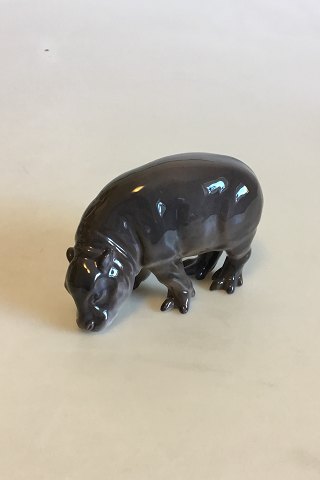 Lyngby Ceramics Figurine of baby Hippopotamus No 84