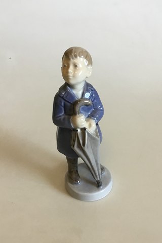 Royal Copenhagen Figurine of Boy with Umbrella, April No 4526