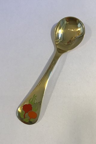 Georg Jensen Annual Spoon 1996 in gilded Sterling Silver with enamel.
