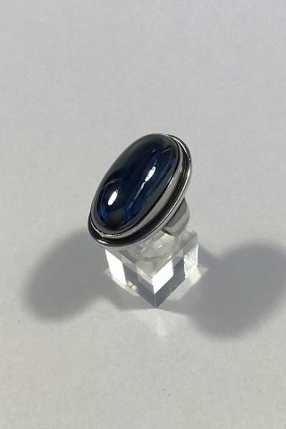 Georg Jensen Sterling Silver Ring No 46E with Hematite Stone