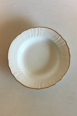 Royal Copenhagen White Curved with serrated Gold edge(Pattern 387/ Josephine) 
Deep Plate No 1616