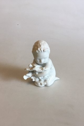 Bing & Grondahl Blanc de Chine Figurine of Child with seaweed No 2266

