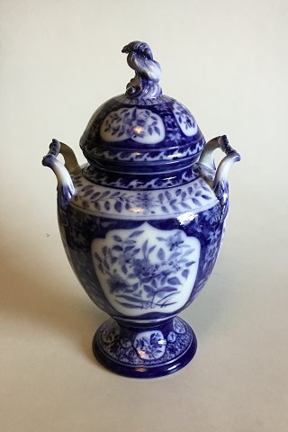 Royal Copenhagen Unique Potpourri Jar with Flower decoration in blue by Anna 
Smith