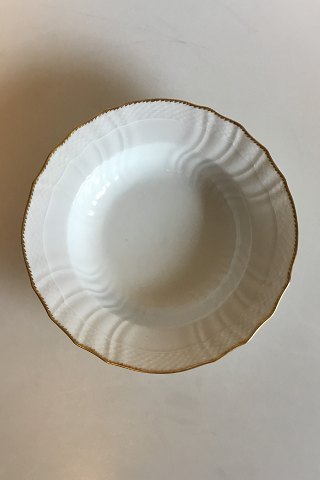 Royal Copenhagen White Curved with serrated Gold edge(Pattern 387/ Josephine) 
Deep Plate No 1614