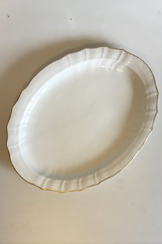 Royal Copenhagen White Curved with serrated Gold edge(Pattern 387/ Josephine) 
Oval Serving Dish No 1559