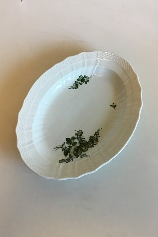Royal Copenhagen Green Flower Curved Oval Dish No 1555