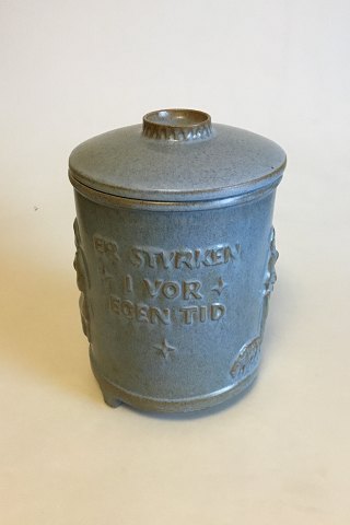 Anchor Cheramics Blue stoneware jar with lid