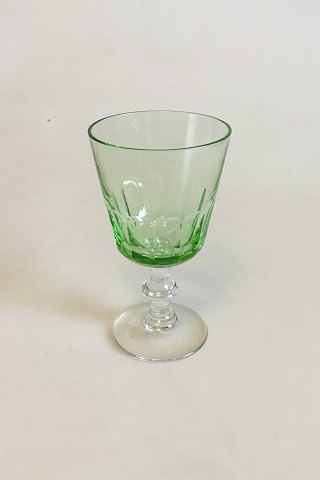 Holmegaard Christian VIII White Wine Glas with green cuppa