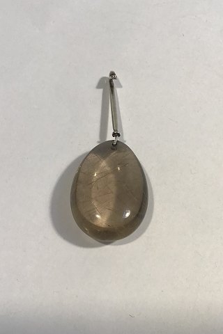 Georg Jensen Sterling Silver Torun Rutile Quartz Pendant No 131