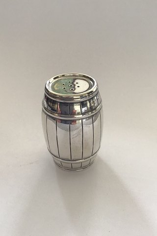 F Hingelberg Sterling Silver Barrelshaped Pepper Pot