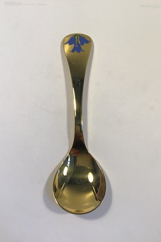 Georg Jensen Annual Spoon 1990 Gilded Sterling Silver with enamel.