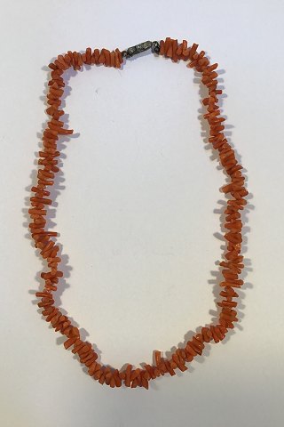 Coral Necklace with Silver clasp