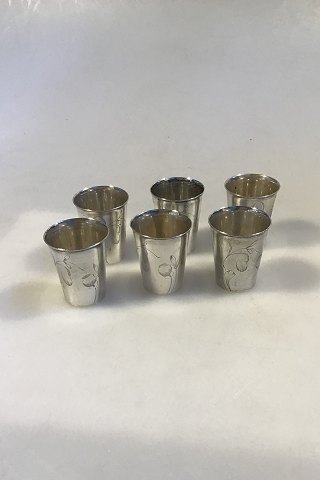 Russian Silver Drinking Cups Set (6)