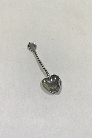 Sterling Silver Heart shaped Salt Spoon