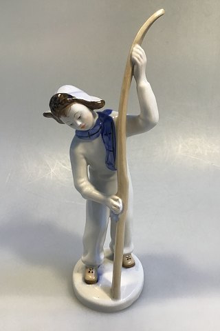 Lomonosov Figurine Boy with ski