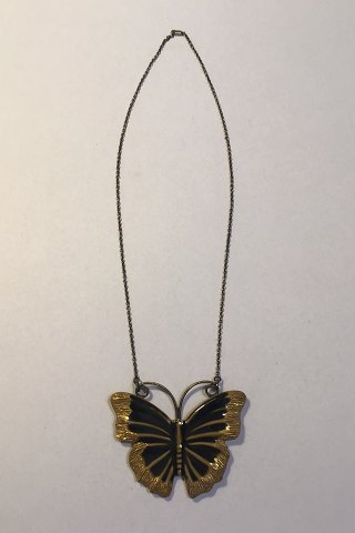 Royal Copenhagen Necklace with Porcelain Butterfly
