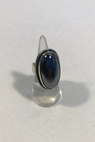 Georg Jensen Sterling Silver Ring No 46E Hematite
