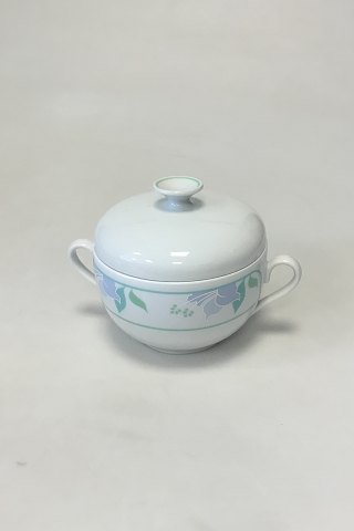 Bing & Grondahl Fleur, Light Blue Sugar Bowl No 302