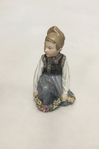 Royal Copenhagen overglaze figurine Amager Boy nr. 12414