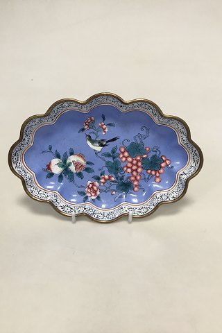 Chinese Canton enamel oval plate/dish.