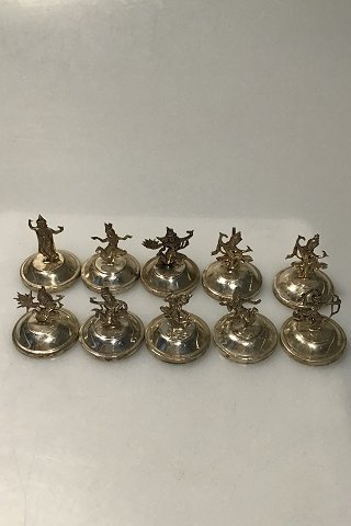 Placecard holders Sterling Silver Set of 10 Pcs Thailand (Siam)