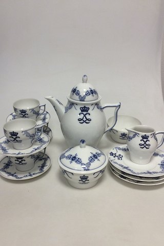 Royal Copenhagen Blue Fluted Queen Louise Sociaty Coffee Set