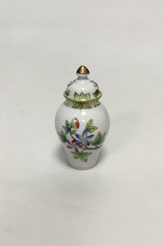 Herend Queen Victoria green Miniature vase with lid