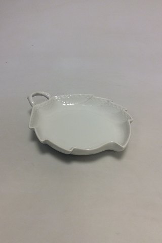 Royal Copenhagen White Half Lace Leaf Shaped Dish No. 357