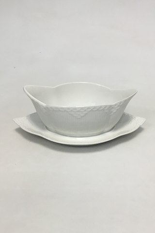 Royal Copenhagen White Half Lace Sauce Boat