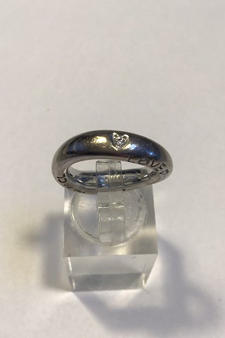 Ole Lynggaard 18 kt Whitegold Love Ring No 4 with brilliant
