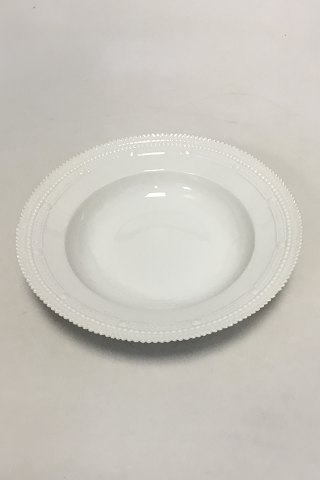 Royal Copenhagen White Flora Danica Pearl Pattern Deep Plate No 3545