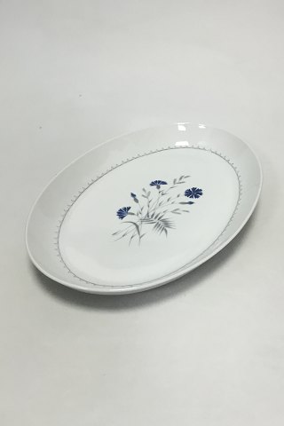 Bing & Grondahl Demeter / White Cornflower Oval Serving Dish No 15