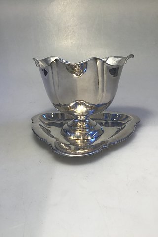 Danish Silver Triangular footed Gravy bowl